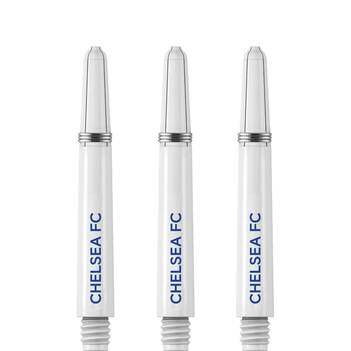 Chelsea Football Nylon Shafts - Official Licensed - Dart Stems with Springs - White - Medium Tweenie
