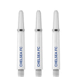 Chelsea Football Nylon Shafts - Official Licensed - Dart Stems with Springs - White - Medium Tweenie