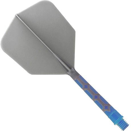 *Cuesoul Rost T19 Integrated Dart Shaft and Flights - Big Wing - Sky Blue with Grey Flight Long