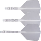 Cuesoul Rost T19 Integrated Dart Shaft and Flights - Big Wing - Clear with Clear Flight