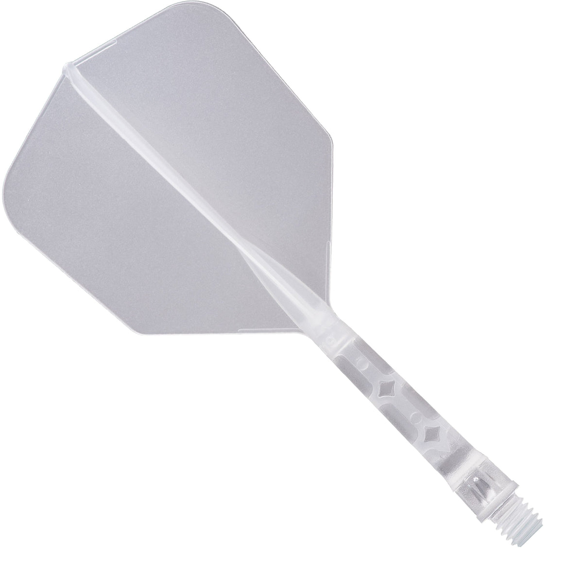Cuesoul Rost T19 Integrated Dart Shaft and Flights - Big Wing - Clear with Clear Flight Medium