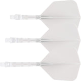 *Cuesoul Rost T19 Integrated Dart Shaft and Flights - Big Wing - Clear with White Flight