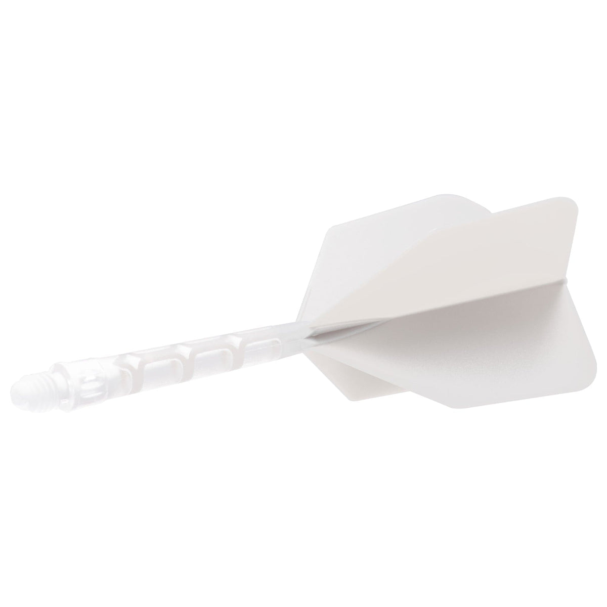*Cuesoul Rost T19 Integrated Dart Shaft and Flights - Big Wing - Clear with White Flight