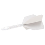 *Cuesoul Rost T19 Integrated Dart Shaft and Flights - Big Wing - Clear with White Flight