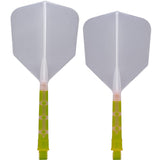 Cuesoul Rost T19 Integrated Dart Shaft and Flights - Big Wing - Lime Green with Clear Flight