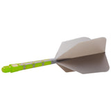 Cuesoul Rost T19 Integrated Dart Shaft and Flights - Big Wing - Lime Green with Grey Flight