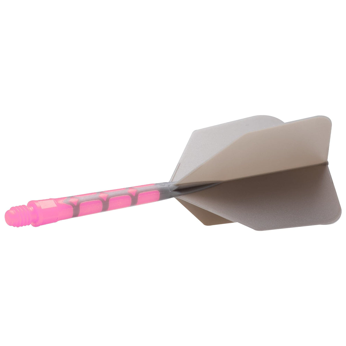 *Cuesoul Rost T19 Integrated Dart Shaft and Flights - Big Wing - Pink with Grey Flight