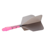 *Cuesoul Rost T19 Integrated Dart Shaft and Flights - Big Wing - Pink with Grey Flight