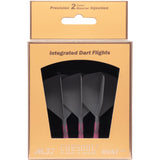 *Cuesoul Rost T19 Integrated Dart Shaft and Flights - Big Wing - Pink with Grey Flight