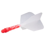 *Cuesoul Rost T19 Integrated Dart Shaft and Flights - Big Wing - Red with Clear Flight