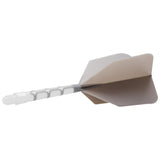 Cuesoul Rost T19 Integrated Dart Shaft and Flights - Big Wing - White with Grey Flight