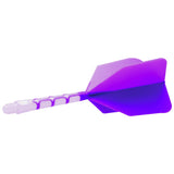 Cuesoul Rost T19 Integrated Dart Shaft and Flights - Big Wing - White with Purple Flight