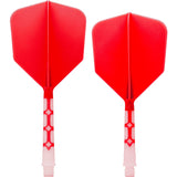 Cuesoul Rost T19 Integrated Dart Shaft and Flights - Big Wing - White with Red Flight