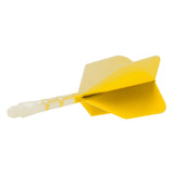 Cuesoul Rost T19 Integrated Dart Shaft and Flights - Big Wing - White with Yellow Flight