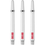England Football Nylon Shafts - Dart Stems with Springs - White - Medium