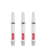 England Football Nylon Shafts - Dart Stems with Springs - White - Medium