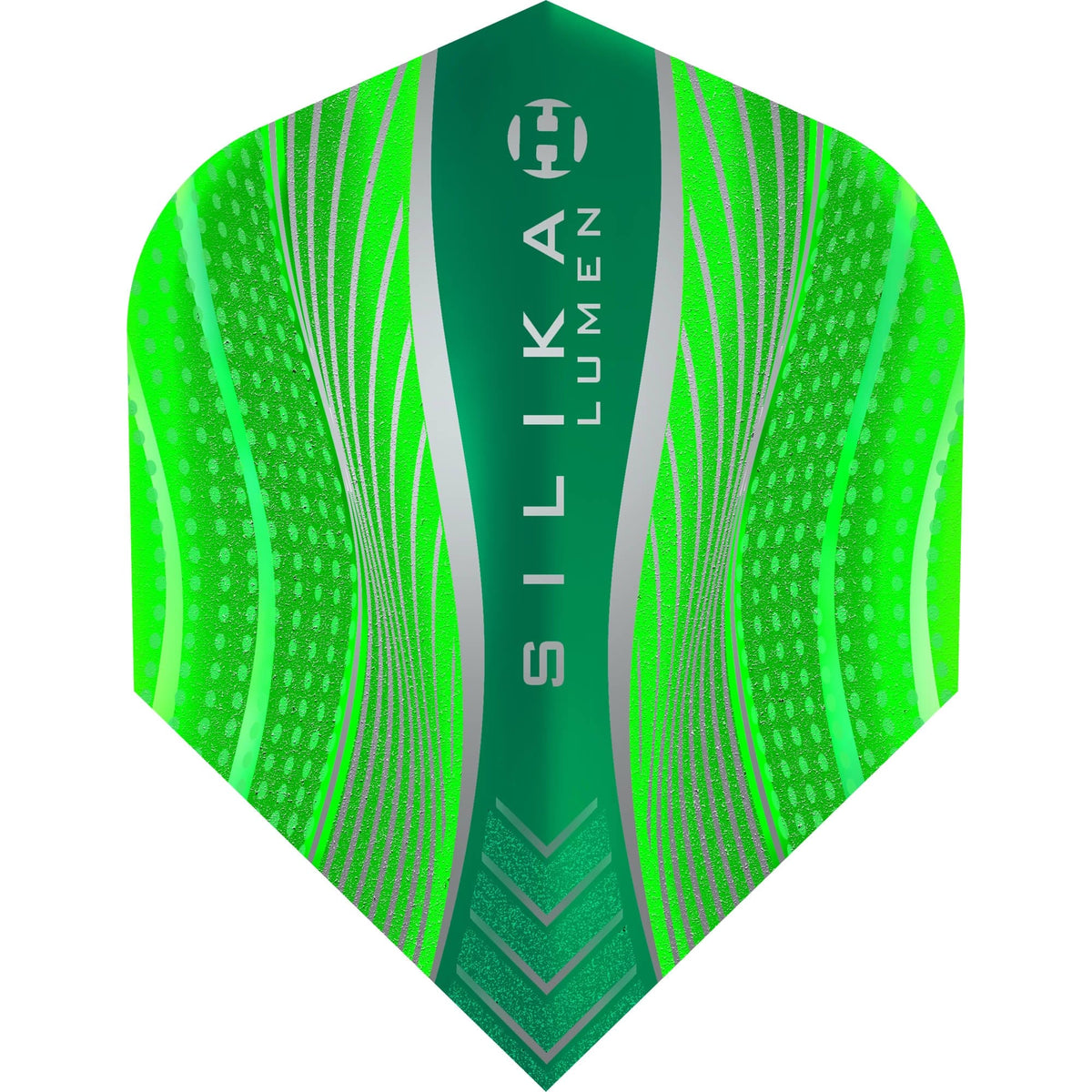 Harrows Silika Dart Flights - Tough Crystaline Coated - Std - No6 - Lumen Green