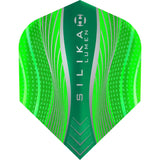 Harrows Silika Dart Flights - Tough Crystaline Coated - Std - No6 - Lumen Green