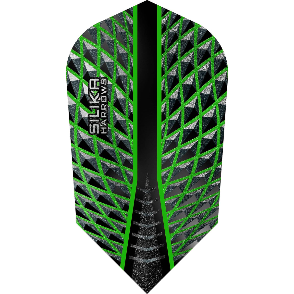 Harrows Silika Dart Flights - Tough Crystaline Coated - Slim Green