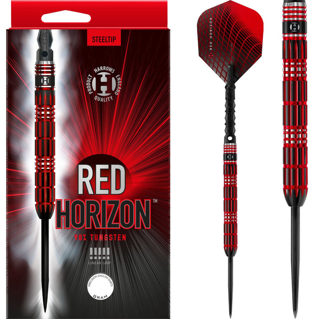 *Harrows Red Horizon Darts - Steel Tip - Black & Red 21g
