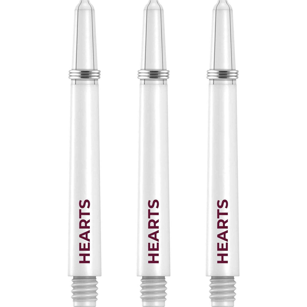 Heart of Midlothian FC - Official Licensed - Hearts - Nylon Stems - Dart Shafts with Springs - White Medium