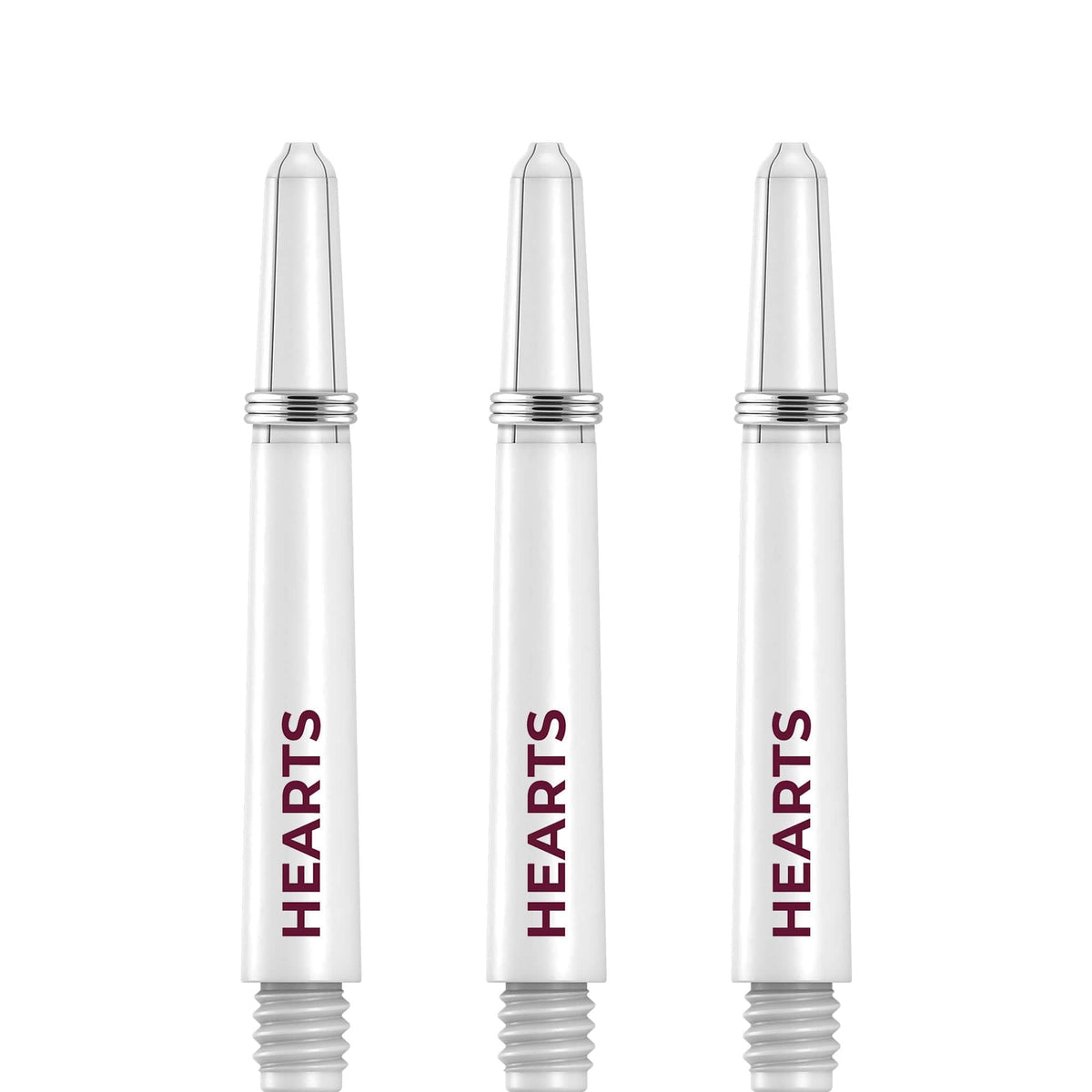 Heart of Midlothian FC - Official Licensed - Hearts - Nylon Stems - Dart Shafts with Springs - White Tweenie