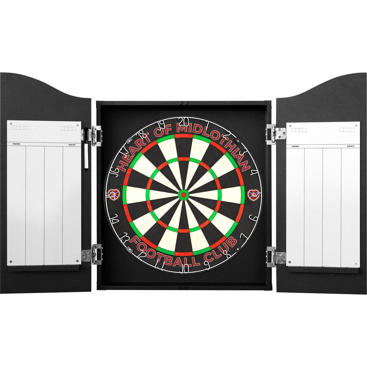 Heart of Midlothian FC - Official Licensed - Hearts - Dartboard Cabinet - C1 - Black Crest