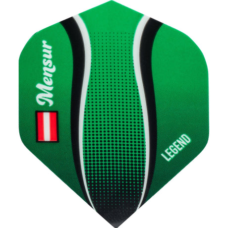 *Legend Mensur Suljovic Dart Flights - 100 Micron - No2 - Std - Green