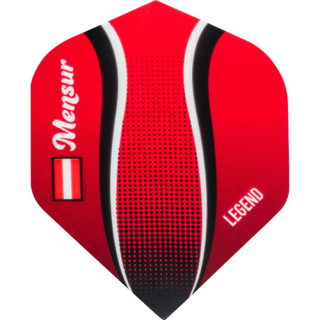 *Legend Mensur Suljovic Dart Flights - 100 Micron - No2 - Std - Red