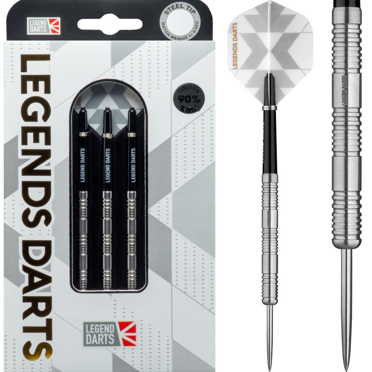 Legend Darts - Steel Tip - 90% Tungsten - Pro Series - V20 - Ringed 22g