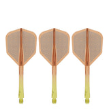 Caliburn SUP Flights - Moulded Shaft and Flight -  Standard No6 - Block - Yellow & Orange