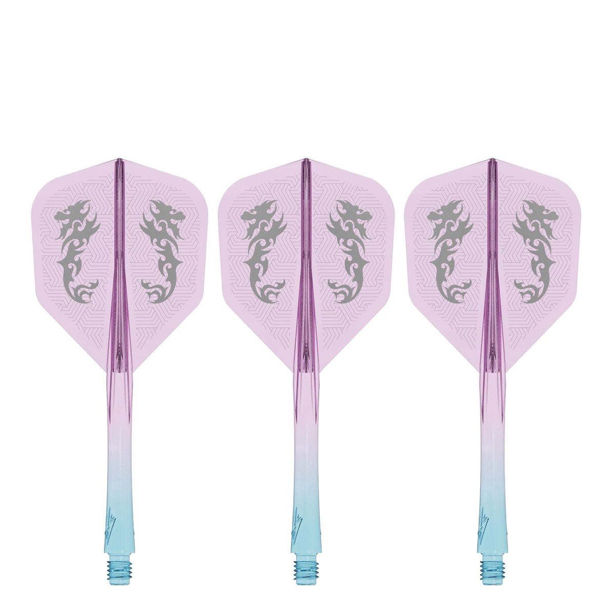Caliburn SUP Flights - Moulded Shaft and Flight -  Standard No6 - Dragon - Blue & Purple