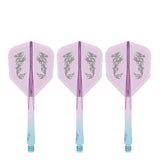 Caliburn SUP Flights - Moulded Shaft and Flight -  Standard No6 - Dragon - Blue & Purple