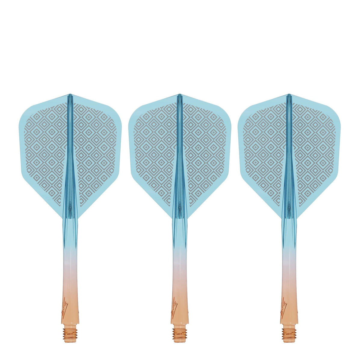 Caliburn SUP Flights - Moulded Shaft and Flight -  Standard No6 - Block - Orange & Blue