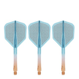 Caliburn SUP Flights - Moulded Shaft and Flight -  Standard No6 - Block - Orange & Blue