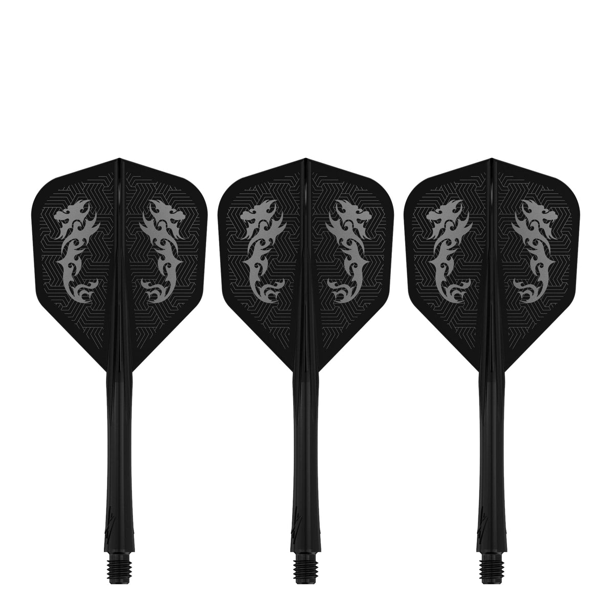 Caliburn SUP Flights - Moulded Shaft and Flight -  Standard No6 - Dragon - Black
