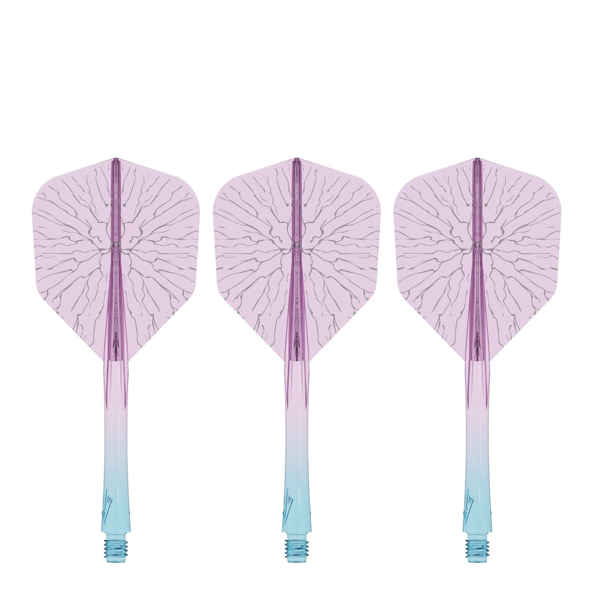 Caliburn SUP Flights - Moulded Shaft and Flight -  Standard No6 - Crack - Blue & Purple