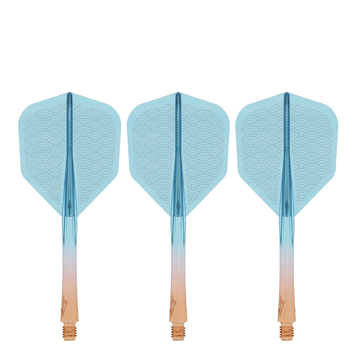 Caliburn SUP Flights - Moulded Shaft and Flight -  Standard No6 - Waves - Orange & Blue