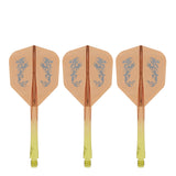 Caliburn SUP Flights - Moulded Shaft and Flight -  Standard No6 - Dragon - Yellow & Orange