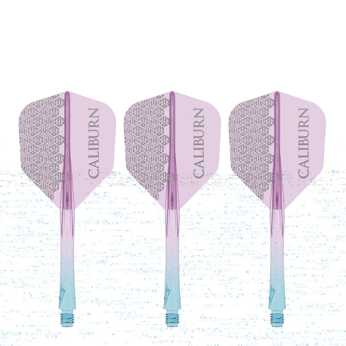 Caliburn SUP Flights - Moulded Shaft and Flight -  Standard No6 - Logo - Blue & Purple