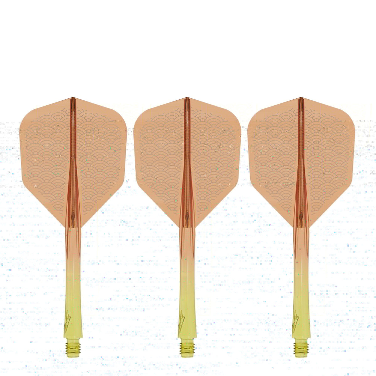 Caliburn SUP Flights - Moulded Shaft and Flight -  Standard No6 - Waves - Yellow & Orange
