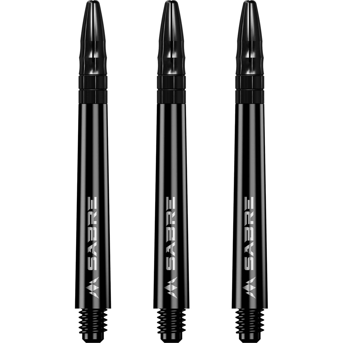 Mission Sabre Shafts - Polycarbonate Dart Stems - Black - Black Top Medium