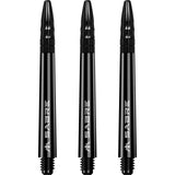 Mission Sabre Shafts - Polycarbonate Dart Stems - Black - Black Top Medium