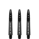 Mission Sabre Shafts - Polycarbonate Dart Stems - Black - Black Top Short
