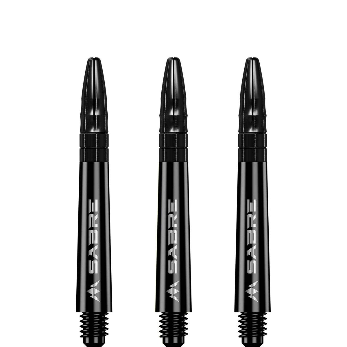 Mission Sabre Shafts - Polycarbonate Dart Stems - Black - Black Top Tweenie