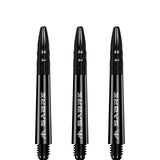 Mission Sabre Shafts - Polycarbonate Dart Stems - Black - Black Top Tweenie