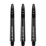 Mission Sabre Shafts - Polycarbonate Dart Stems - Black - Black Top Tweenie Plus