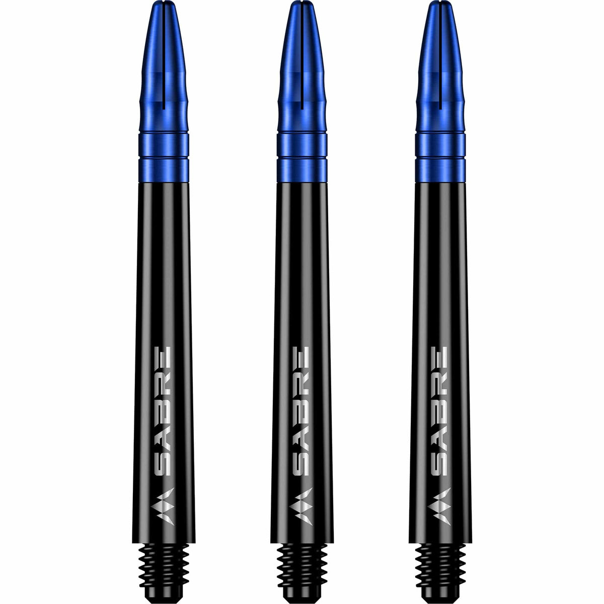 Mission Sabre Shafts - Polycarbonate Dart Stems - Black - Blue Top Medium