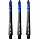 Mission Sabre Shafts - Polycarbonate Dart Stems - Black - Blue Top Medium