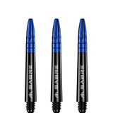 Mission Sabre Shafts - Polycarbonate Dart Stems - Black - Blue Top Tweenie